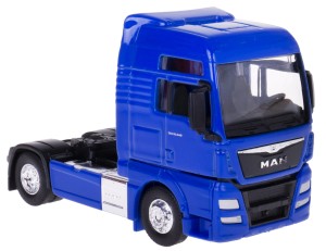 MAN TGX XXL 1:64 TIR CIĄGNIK MODEL METAL WELLY NIEBIESKI