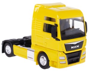 MAN TGX XXL 1:64 TIR CIĄGNIK MODEL METAL WELLY ŻÓŁTY