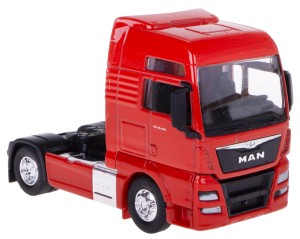 MAN TGX XXL 1:64 TIR CIĄGNIK MODEL METAL WELLY CZERWONY