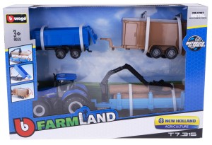 TRAKTOR NEW HOLLAND T7.315 + 3 PRZYCZEPY BBURAGO