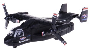 SAMOLOT WOJSKOWY V-22 OSPREY MARINES ŚWIATŁA DŹWIĘK METALOWY CZARNY