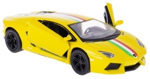 LAMBORGHINI AVENTADOR Z PASKIEM KINSMART 1:38 ŻÓŁT