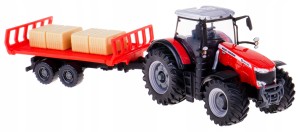 TRAKTOR FERGUSON Z PRZYCZEPĄ I SŁOMĄ BBURAGO CZE