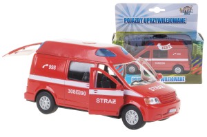 STRAŻ POŻARNA VAN METALOWA DŹWIĘK ŚWIATŁO WÓZ !!!