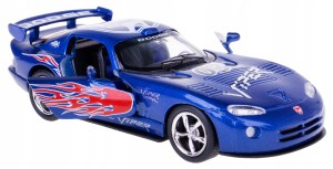 DODGE VIPER GTS-R MODEL METAL KINSMART 1:36 NIEBIESKI