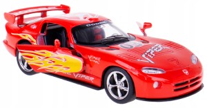 DODGE VIPER GTS-R MODEL METAL KINSMART 1:36 CZERWONY
