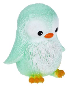 PINGWINEK Z GROSZKIEM ZABAWKA GUMOWA MIĘKKA ZIELONY