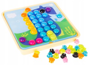 MOZAIKA GUZIKOWA 61 EL UKŁADANKA EDUKACYJNA ŻÓŁTY