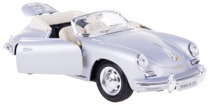 PORSCHE 356B MODEL METAL WELLY 1:24 KLASYK SREBRNY