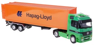 MERCEDES-BENZ ACTROS TIR HAPAG-LIOYD WELLY 1:32 POMARAŃCZOWY