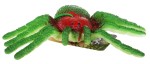 PAJĄK PTASZNIK 14 CM FIGURKA GUMOWA ZIELONY NR3