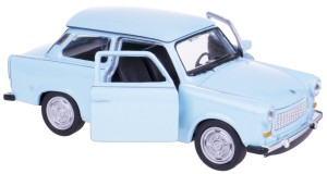 TRABANT 601 METALOWY MODEL  WELLY 1:34/39 BŁĘKITNY