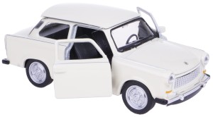 TRABANT 601 METALOWY MODEL WELLY 1:34/39 KREMOWY