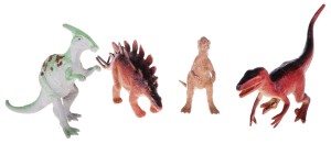 ZESTAW DINOZAURÓW 4 SZT VELOCIRAPTOR STEGOZAUR