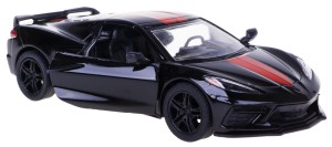 CHEVROLET CORVETTE LIVERY MODEL KINSMART 1:36 CZARNY
