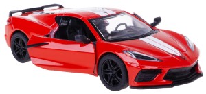CHEVROLET CORVETTE LIVERY MODEL KINSMART 1:36 CZERWONY