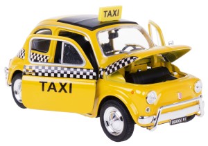 FIAT NUOVA 500 N.Y.C. TAXI MODEL METAL WELLY 1:24