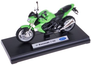 KAWASAKI Z1000 2007 METAL/PLASTIK MODEL WELLY 1:18 ZIELONY