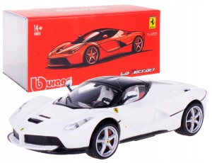 FERRARI LAFERRARI MODEL BBURAGO 1:43 BOX BIAŁY SIGNATURE