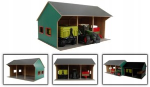 WIATA GARAŻ DREWNIANY 1:16 75x55x43 NA 3 TRAKTORY