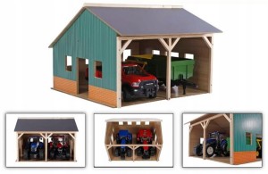 SZOPA WIATA DREWNIANA 1:16 55x53x38 NA 2 TRAKTORY
