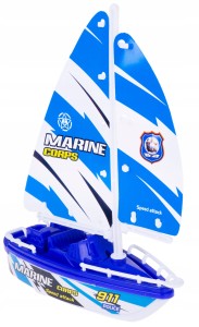 ŻAGLÓWKA ŁÓDKA 16,5 CM DO WODY PŁYWA NA BATERIE