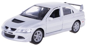 MITSUBISHI LANCER EVO VIII MODEL METAL WELLY 1:34/39 SREBRNY
