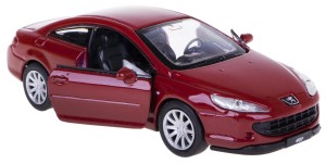 PEUGEOT 407 COUPE MODEL METAL WELLY 1:34/39 BORDO