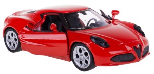 ALFA ROMEO 4C MODEL METALOWY WELLY 1:34/39 CZERWONY