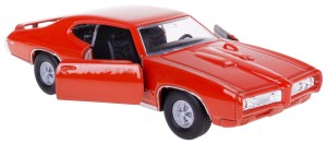 PONTIAC GTO 1969 MODEL METALOWY WELLY 1:34/39 CZERWONY