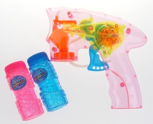 PISTOLET DO BANIEK MYDLANYCH ŚWIATŁO 2 POJEMNIKI RÓŻOWY