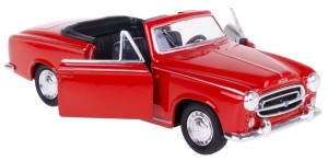 PEUGEOT 403 1957 CABRIO MODEL WELLY 1:34/39 CZERW