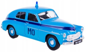 WARSZAWA M-20 MILICJA MO MODEL METAL PRL 1:43 NIEBIESKA