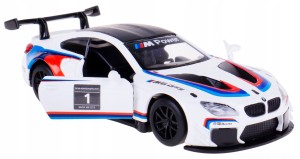 BMW M6 GT3 DTM MODEL METAL NAPĘD MSZ 1:44 #1 BIAŁY