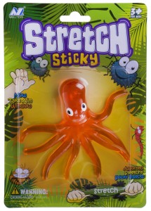 OŚMIORNICA ŻELOWA BARDZO ROZCIĄGLIWA ZABAWKA POMARARAŃCZOWA