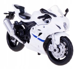 SUZUKI GSX-R1000 MODEL METALOWY MSZ 1:18 BIAŁY