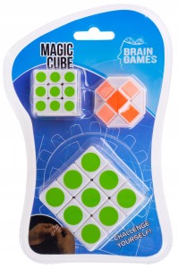 MAGICZNE KOSTKI 3D ŁAMIGŁÓWKI 3SZT PRZESTRZENNE