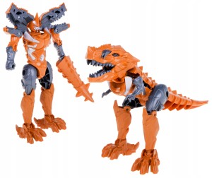 ROBOT DINO 2W1 WOJOWNIK GRIMLOCK TYRANOZAUR HARD BRĄZOWY