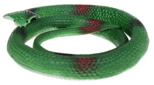 KOBRA WĄŻ GUMOWY ZABAWKA GUMOWA ZIELONY 65 CM