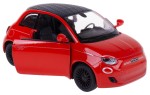 FIAT 500E MODEL METALOWY Z NAPĘDEM KINSMART 1:28 CZERWONY