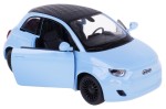 FIAT 500E MODEL METALOWY Z NAPĘDEM KINSMART 1:28 BŁĘKITNY