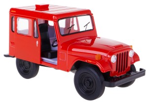 JEEP DJ-5B 1971 MODEL METALOWY NAPĘD KINSMART 1:26 BOX CZERWONY