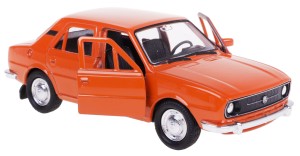 SKODA 105L 1976 MODEL METALOWY WELLY 1:34/39 POMARAŃCZOWY