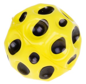 PIŁKA MOCNO ODBIJAJĄCA 7 CM MIĘKKA SKOCZNA ŻÓŁTA