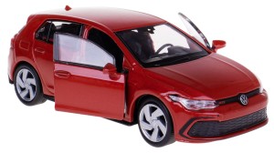 VOLKSWAGEN GOLF 8 GTI MODEL METALOWY WELLY 1:38 CZERWONY 