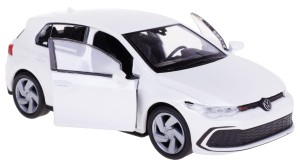 VOLKSWAGEN GOLF 8 GTI MODEL METALOWY WELLY 1:38 BIAŁY
