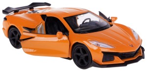 CHEVROLET CORVETTE Z06 2023 MODEL METALOWY WELLY 1:34-39 POMARAŃCZOWY