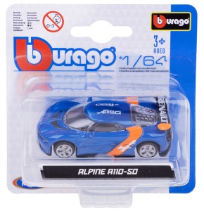  ALPINE A110-50 MODEL METALOWY BBURAGO 1:64 NIEBIESKI
