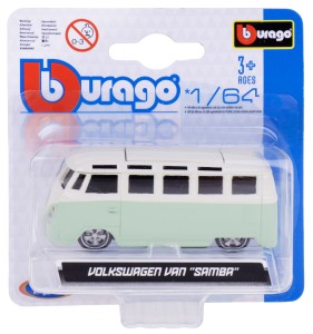 VOLKSWAGEN VAN SAMBA MODEL METALOWY BBURAGO 1:64 ZIELONY