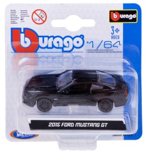 FORD MUSTANG GT 2015 MODEL METALOWY BBURAGO 1:64 CZARNY